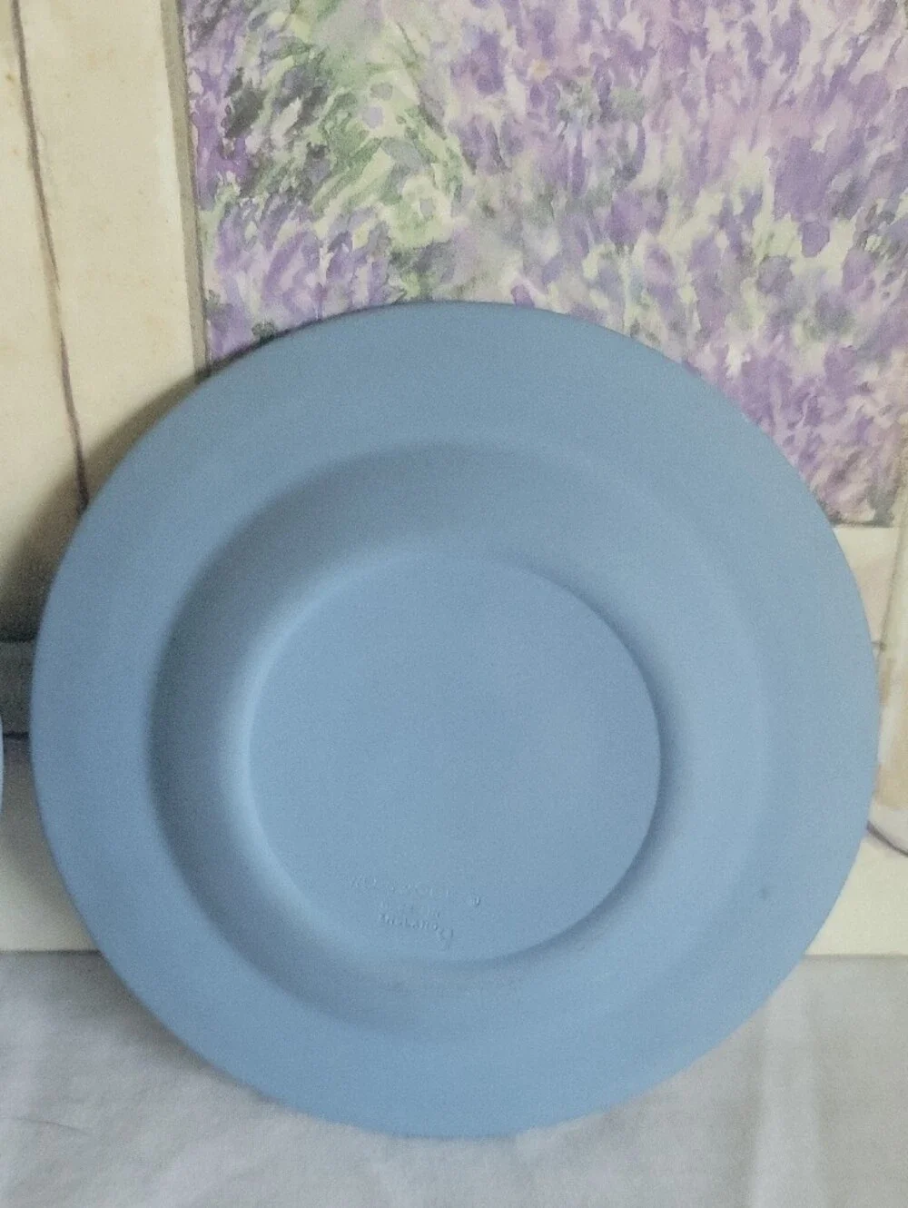 Vintage Wedgwood Pale Blue Jasperware Ashtray & Trinket Dish Set of 2 Neoclassic